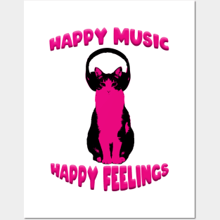 happy music happy feelings Posters and Art